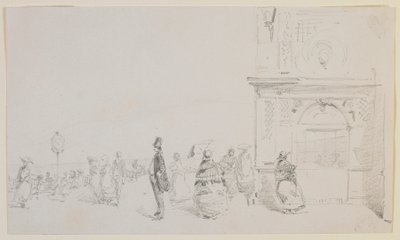 Grupa postaci na esplanadzie autorstwa James Abbott McNeill Whistler