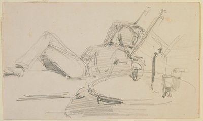 Mężczyzna leżący na łóżku autorstwa James Abbott McNeill Whistler