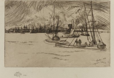 Amsterdam, z Tolhuis autorstwa James Abbott McNeill Whistler