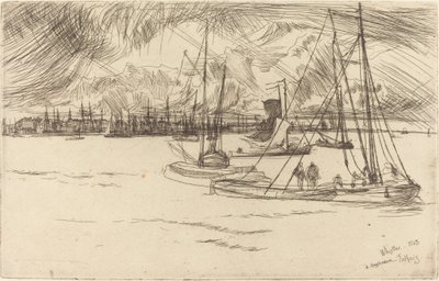 Amsterdam z Tolhuis autorstwa James Abbott McNeill Whistler