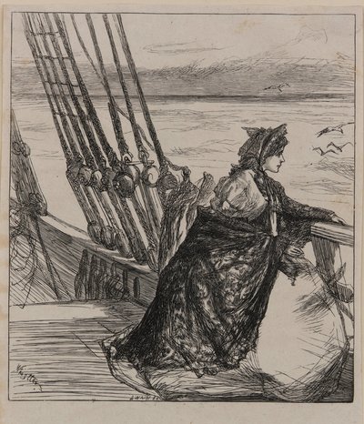 Ilustracja do <em>córki majora</em> autorstwa James Abbott McNeill Whistler