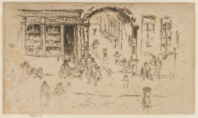 Brama, Bruksela autorstwa James Abbott McNeill Whistler