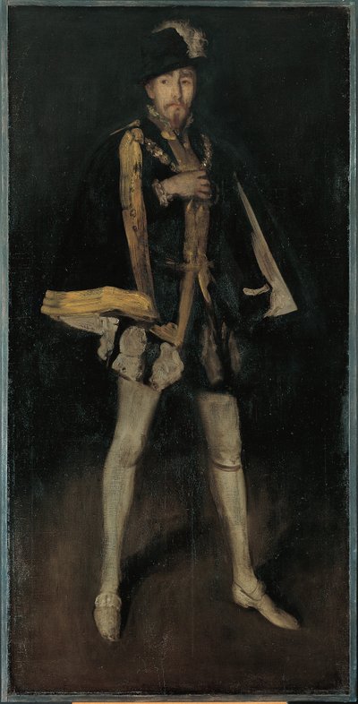 Aranżacja w czerni, nr 3: Sir Henry Irving jako Filip II Hiszpański autorstwa James McNeill Whistler