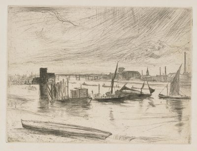 Świt Battersea (molo Cadogan) autorstwa James Abbott McNeill Whistler
