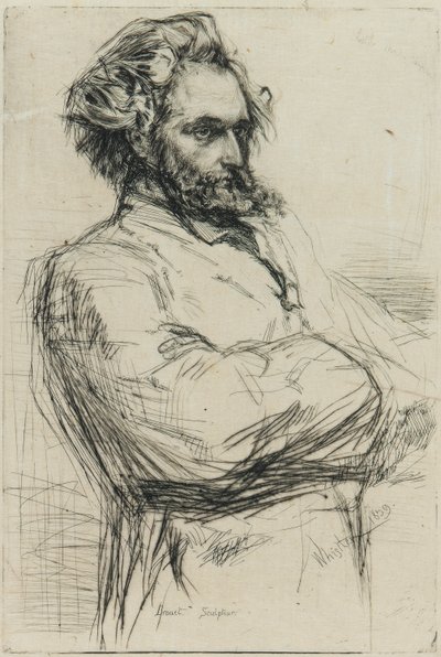 CL Drouet, Rzeźbiarz autorstwa James Abbott McNeill Whistler