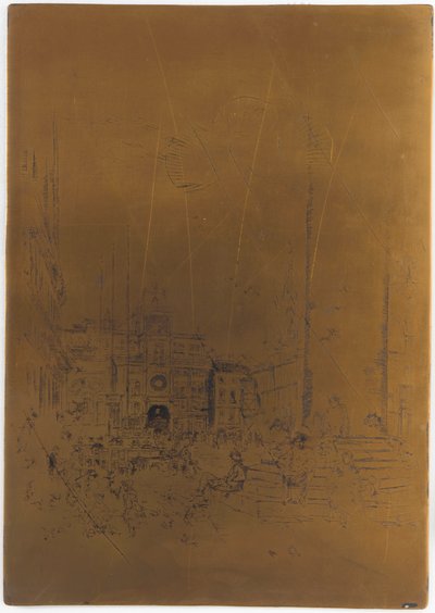 Anulowana płyta drukarska dla <em>Piazzetta</em> autorstwa James Abbott McNeill Whistler