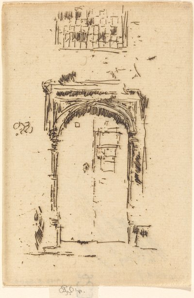 Drzwi kościoła, Edgemere autorstwa James Abbott McNeill Whistler