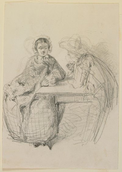 Para siedząca przy stole autorstwa James Abbott McNeill Whistler