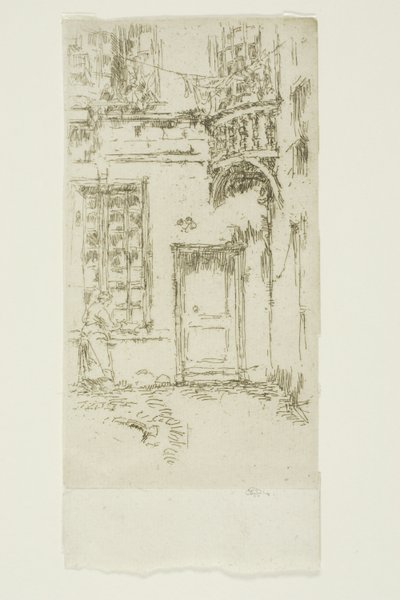 Dziedziniec, Rue P. L. Courier, Tours autorstwa James Abbott McNeill Whistler
