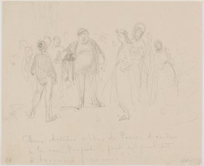 Dwóch znanych artystów Paryża autorstwa James Abbott McNeill Whistler