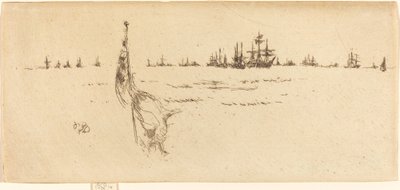 Zanurzanie flagi autorstwa James Abbott McNeill Whistler