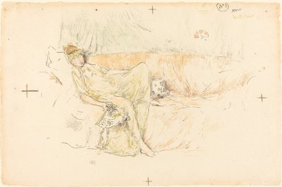 Drapowana postać, leżąca autorstwa James Abbott McNeill Whistler