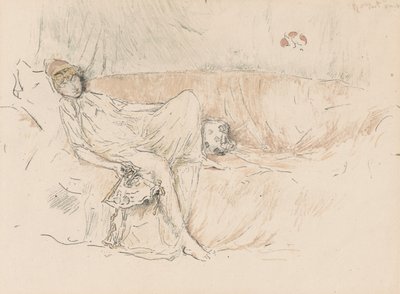 Drapowana postać, leżąca autorstwa James Abbott McNeill Whistler