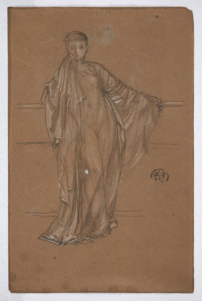 Drapowana postać na balustradzie autorstwa James Abbott McNeill Whistler