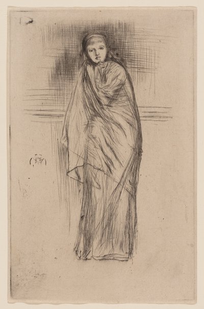 Drapowany model autorstwa James Abbott McNeill Whistler