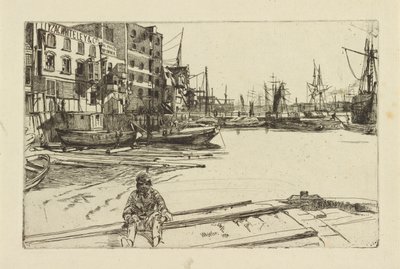 Eagle Wharf (Tyzac Whiteley i spółka) autorstwa James Abbott McNeill Whistler