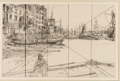 Eagle Wharf (Tyzac Whiteley i spółka) autorstwa James Abbott McNeill Whistler