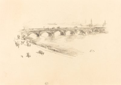 Wieczór, Mały Most Waterloo autorstwa James Abbott McNeill Whistler