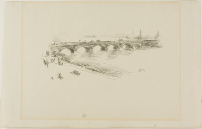 Wieczór, Mały Most Waterloo autorstwa James Abbott McNeill Whistler