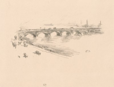 Wieczór, Mały Most Waterloo autorstwa James Abbott McNeill Whistler