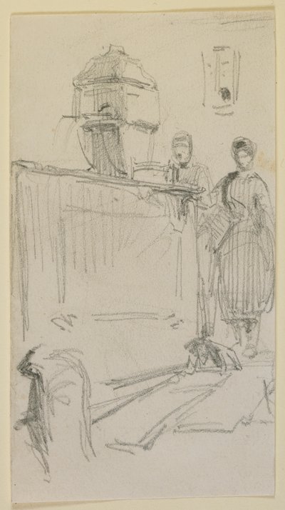 Figurki przy fontannie autorstwa James Abbott McNeill Whistler