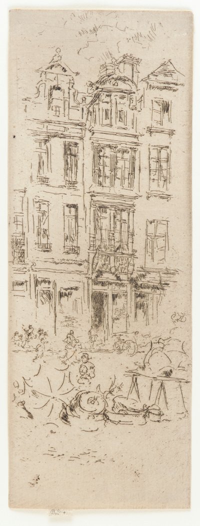 Targ kwiatowy, Bruksela autorstwa James Abbott McNeill Whistler