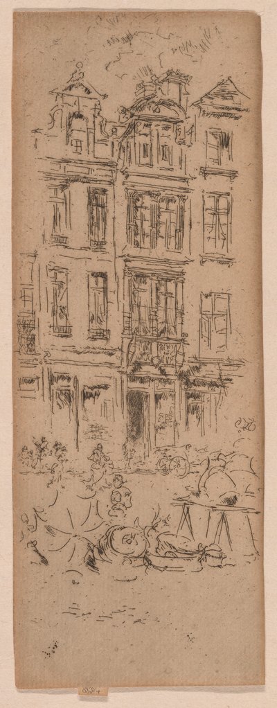 Targ kwiatowy, Bruksela autorstwa James Abbott McNeill Whistler