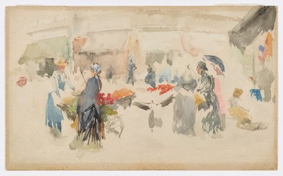 Targ kwiatowy: Dieppe autorstwa James Abbott McNeill Whistler