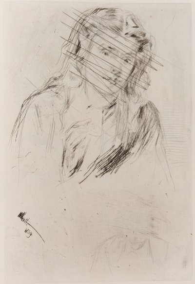 Pochylona głowa Fumette autorstwa James Abbott McNeill Whistler