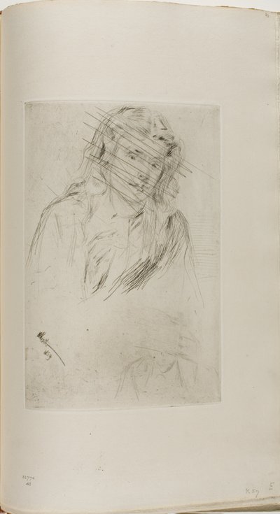 Zgięta głowa Fumette autorstwa James McNeill Whistler