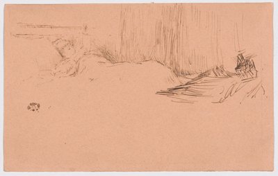 Dziewczyna czytająca w łóżku autorstwa James McNeill Whistler