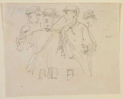 Grupa czterech mężczyzn autorstwa James Abbott McNeill Whistler