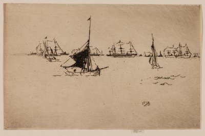 Flota Jej Królewskiej Mości: Wieczór autorstwa James McNeill Whistler