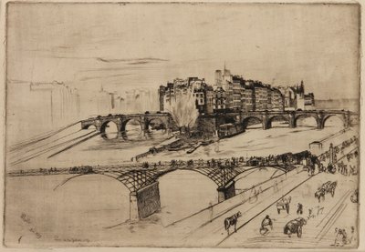 Wyspa Miasta, Paryż autorstwa James Abbott McNeill Whistler
