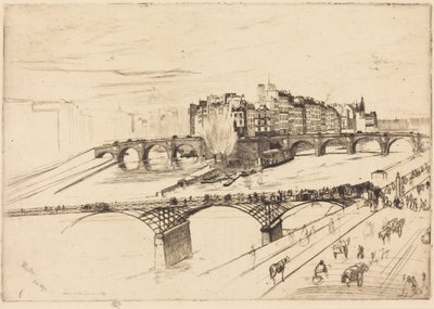 Île de la Cité, Paryż autorstwa James McNeill Whistler