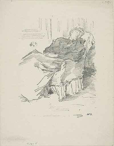 Piękna śpiąca dama autorstwa James Abbott McNeill Whistler