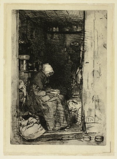 La Vieille aux Loques (Stara kobieta w szmatach) autorstwa James Abbott McNeill Whistler