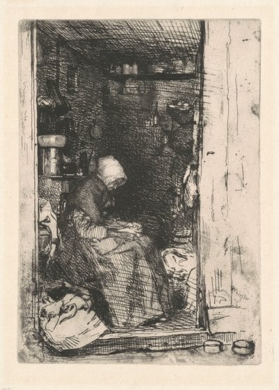 Stara handlarzyni szmatami autorstwa James McNeill Whistler