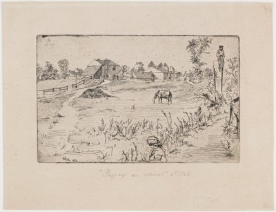 Krajobraz z końmi autorstwa James Abbott McNeill Whistler
