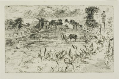 Krajobraz z końmi autorstwa James Abbott McNeill Whistler
