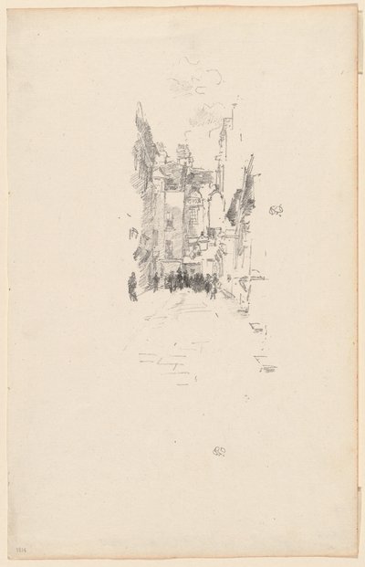 Mały Dziedziniec, Targi Sukien autorstwa James Abbott McNeill Whistler