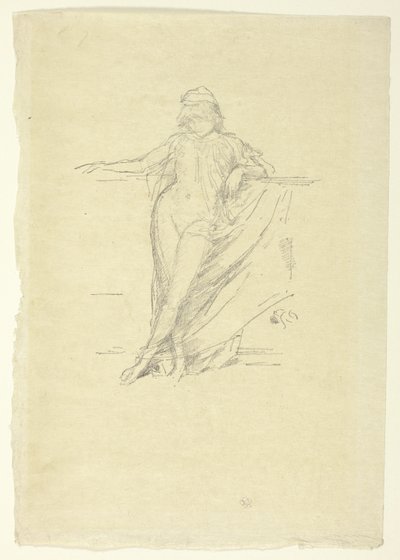 Mała Drapowana Postać, Pochylona autorstwa James Abbott McNeill Whistler