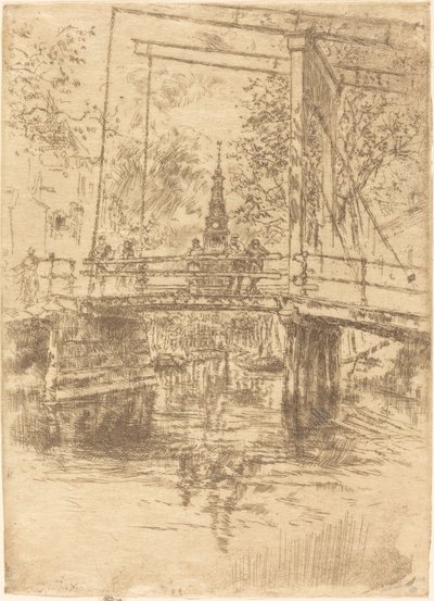 Mały Most Zwodzony, Amsterdam autorstwa James Abbott McNeill Whistler