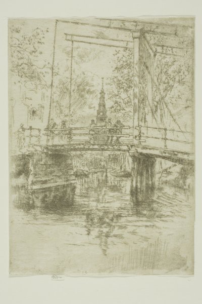 Mały Most Zwodzony, Amsterdam autorstwa James Abbott McNeill Whistler