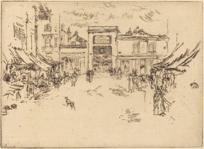 Mały plac targowy, Tours autorstwa James McNeill Whistler