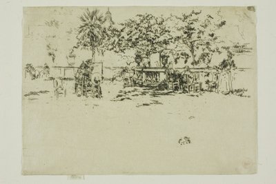 Mały taras, Ogrody Luksemburskie autorstwa James Abbott McNeill Whistler