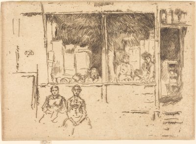 Sklep z melonami, Hounsditch autorstwa James Abbott McNeill Whistler