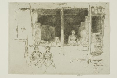 Sklep z melonami, Hounsditch autorstwa James Abbott McNeill Whistler