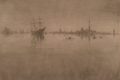 Nokturn z Wenecji, seria dwunastu akwafort („Pierwszy zestaw wenecki”) autorstwa James Abbott McNeill Whistler