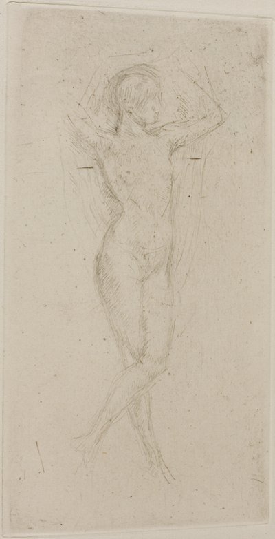 Naga dziewczyna z podniesionymi rękami autorstwa James Abbott McNeill Whistler